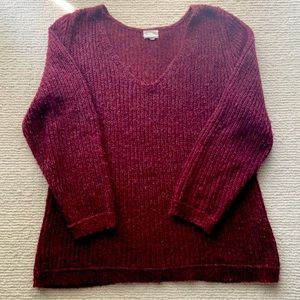 CASLON wool blend sweater, maroon size sm, euc